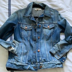 Madewell oversized distressed denim jacket